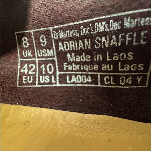 DR. MARTENS Adrian Snaffle Loafer NEW $160 Oxblood Pebble Leather Sz  M 9 L 10 - Picture 10 of 10